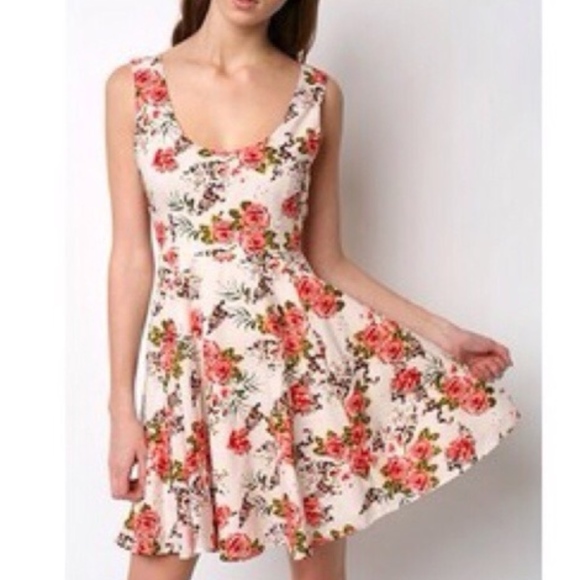 Urban Outfitters Dresses & Skirts - Urban Outfitters Rose Floral Dress Fit and Flare